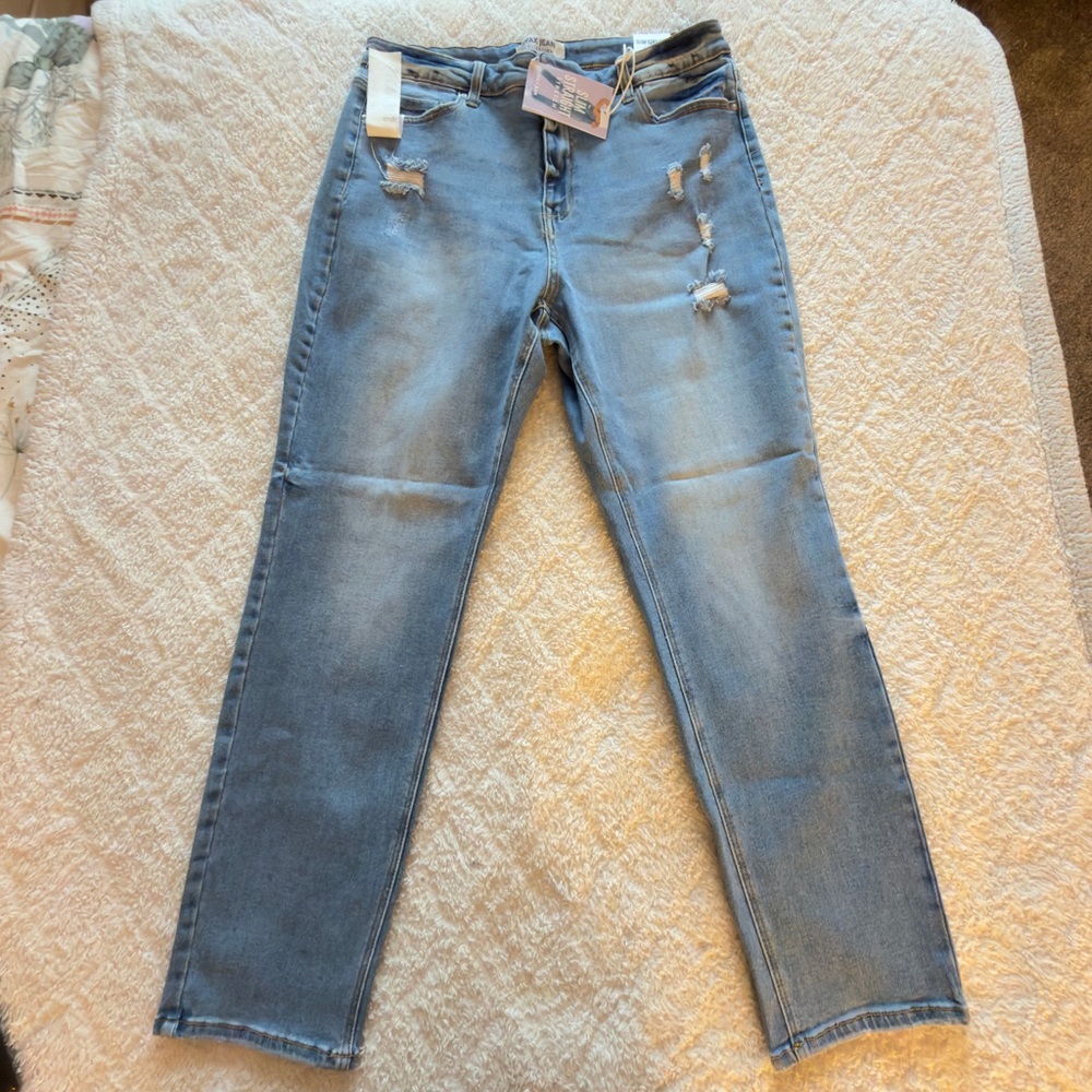 Wax Jean Collection Light Blue Distressed Jeans